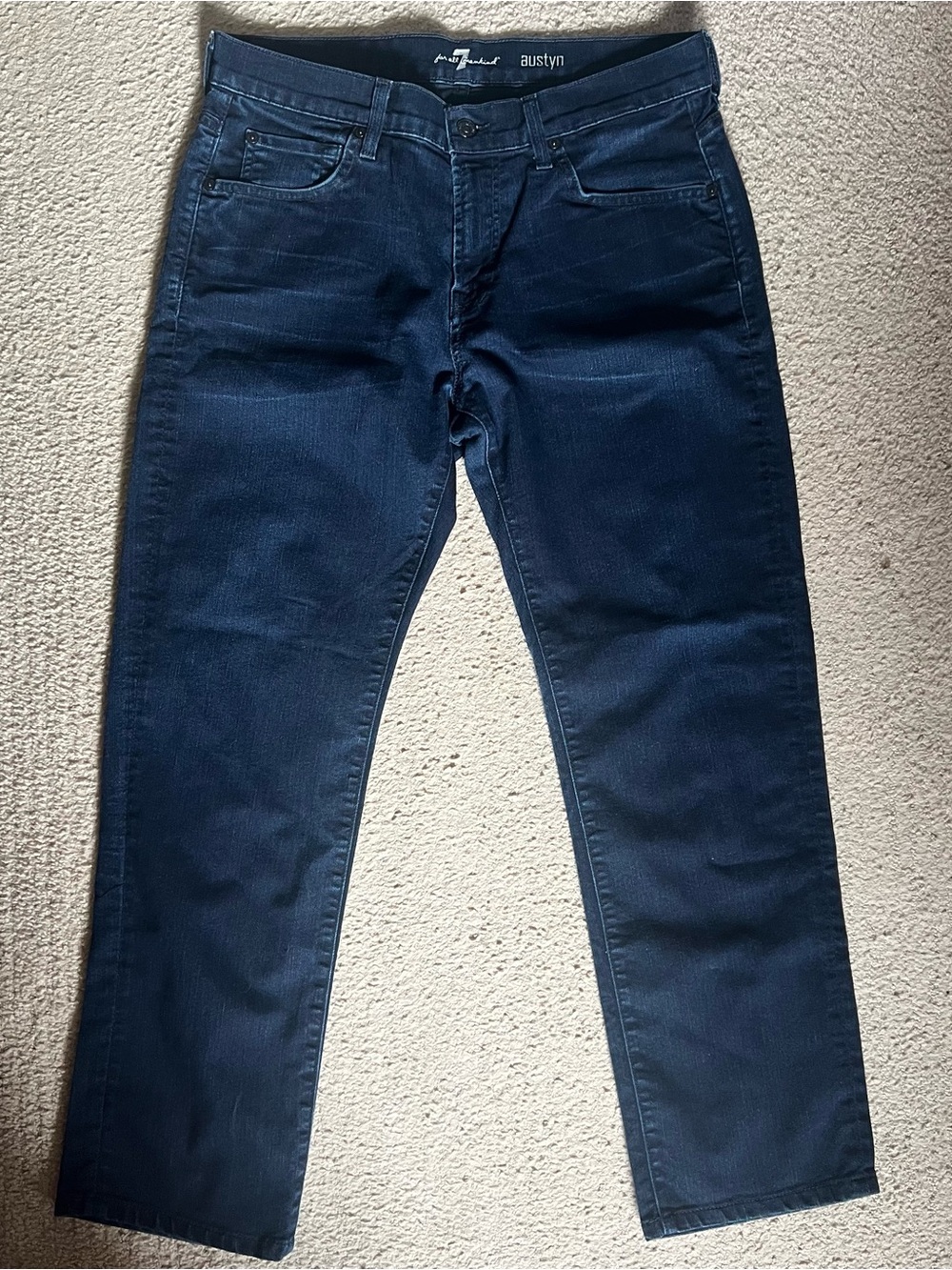 7 For All Mankind Men’s Dark Blue Slim Jeans